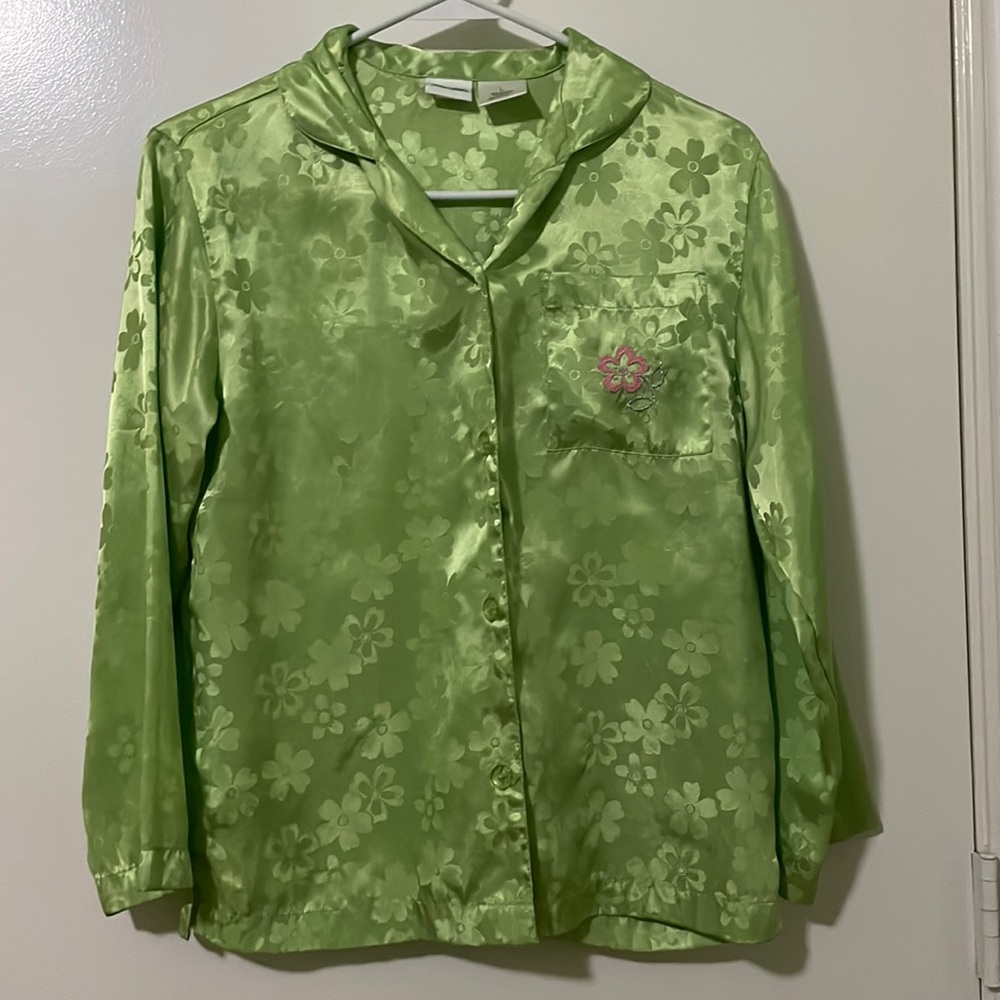 green pajama top